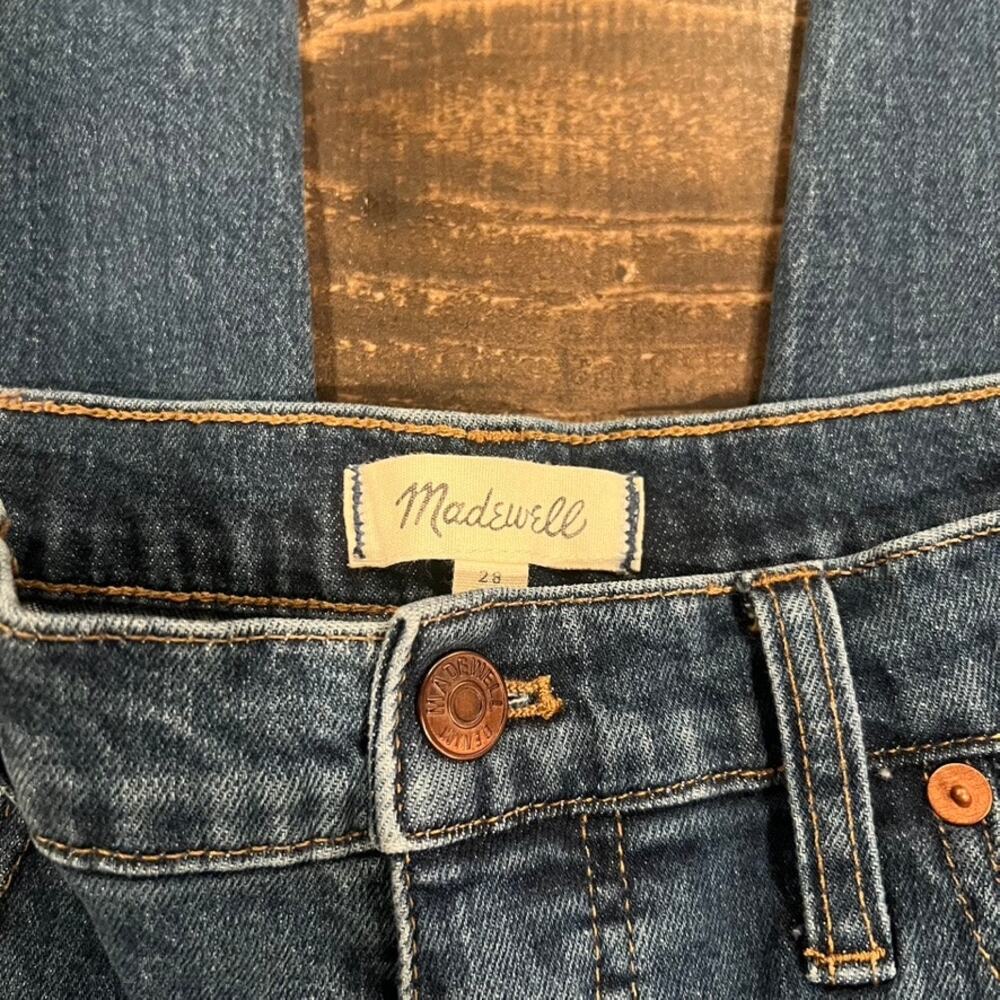 Madewell High Rise Tapered Crop Dark Wash Jeans - Picture 6 of 9
